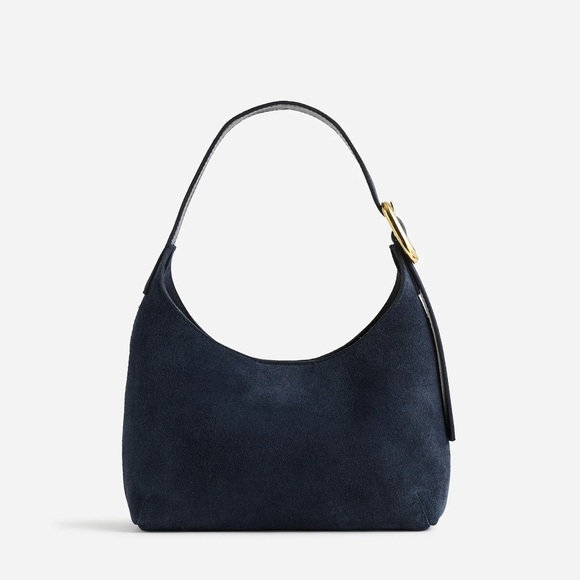 Madewell The Sculptural-Buckle Shoulder Bag in Suede - Picture 1 of 5